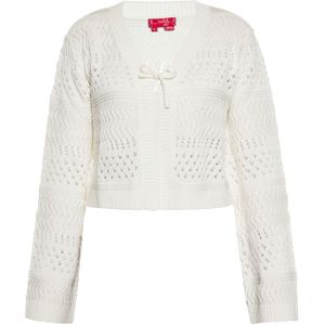 swirly Gebreid vest  wit