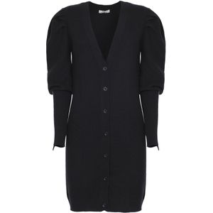 Influencer Gebreid vest  zwart / wit