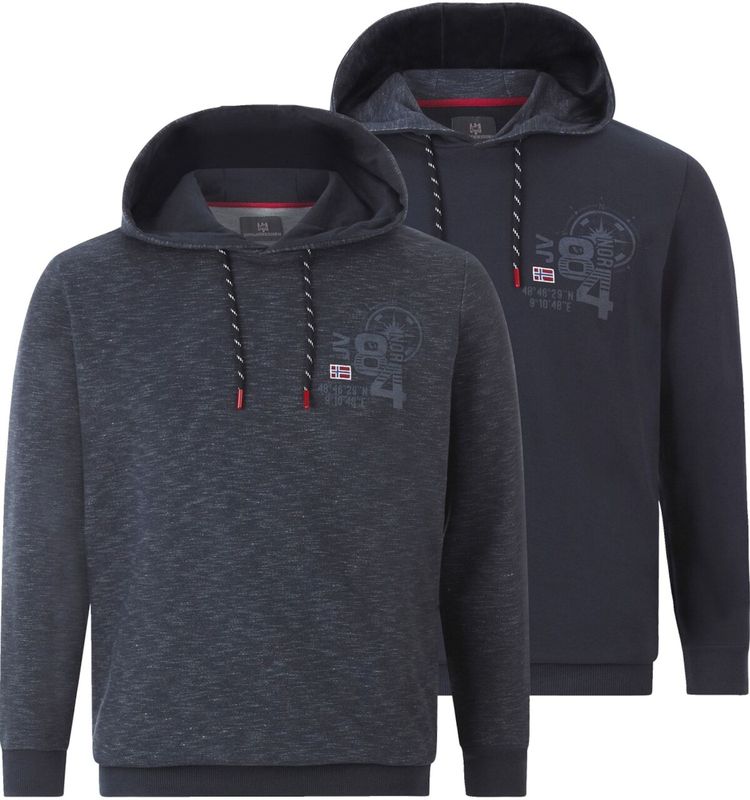 Jan Vanderstorm - AMUND - Sweatshirts - Donkerblauw - Set van 2