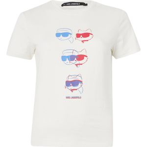 Karl Lagerfeld Shirt 'Ikon'  crème / hemelsblauw / lavendel / oranje