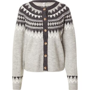 ONLY Gebreid vest  lichtgrijs / donkergrijs / wit