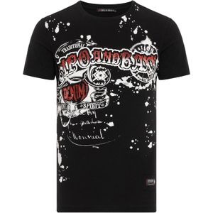 CIPO & BAXX Shirt  rood / zwart / wit
