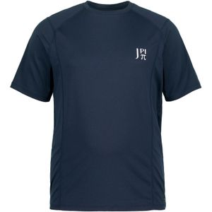JAY-PI - Shirt - Marine/Wit - Ronde Hals - Kwartmouw