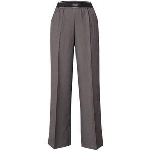 Monki Pantalon  antraciet / zwart / wit