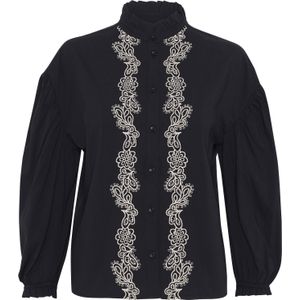 Part Two - NurtaPW - Blouseshirt - Zwart / Wit