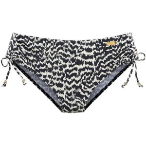 Look - Gedessineerd Bikinibroekje - Zwart - Crème - Polyamide