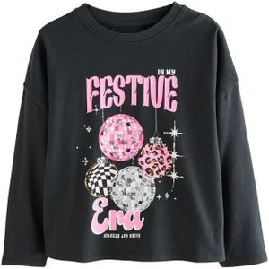 Next Shirt  grijs / rosa / zwart / wit