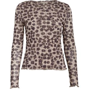 Peppercorn Shirt 'Griest'  beige / donkerbruin