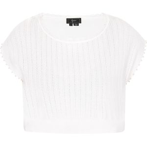 faina Gebreide top  wit