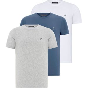 Jacey Quinn Shirt  grijs gemêleerd / petrol / wit