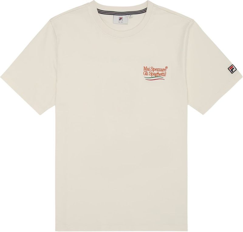 FILA - Navigli Pasta - T-shirt - Lichtbeige - Groen - Rood - Wit