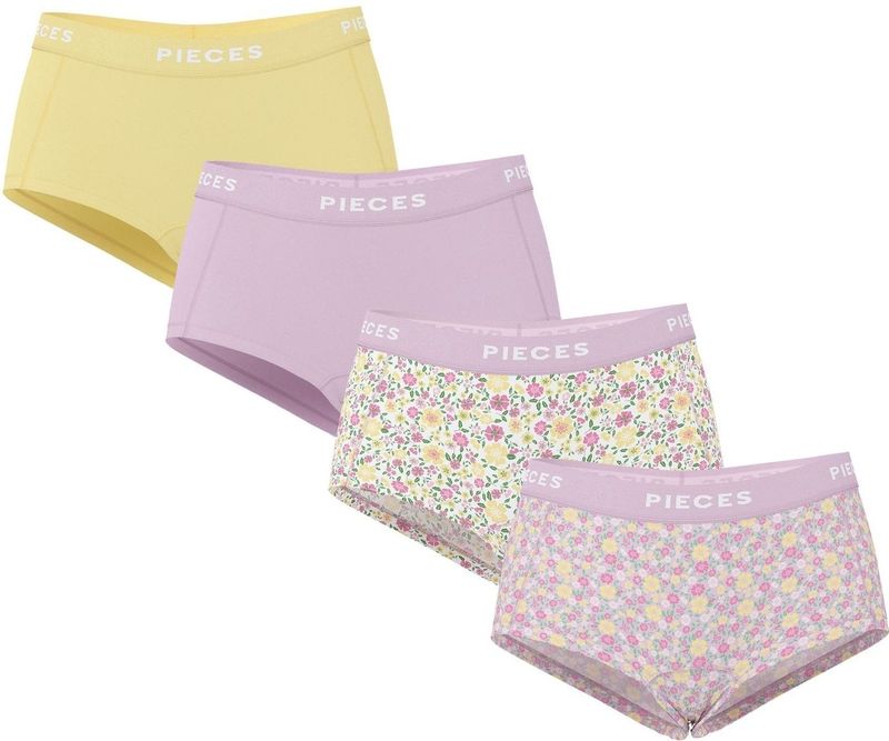 PIECES Broekje  geel / sering / wit