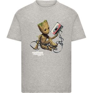 F4NT4STIC Shirt 'Marvel Guardians Of The Galaxy Vol2 Groot Tape'  lichtgrijs / gemengde kleuren