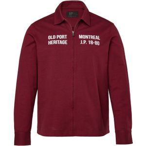 JP1880 Overhemd  aubergine / wit