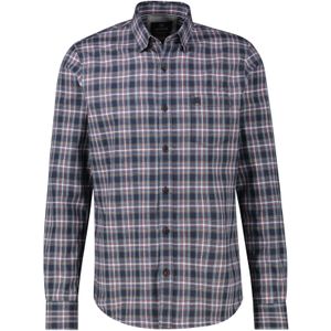 Lerros - Flanellen Geruit Overhemd - Classic Navy - Heren