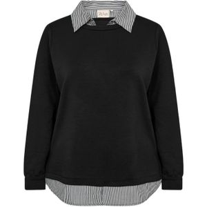 Wasabi Concept Trui 'Sabina'  zwart / wit