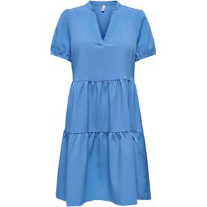 Onlnova - Korte Jurk - V-Hals - Korte Mouwen - Regular Fit