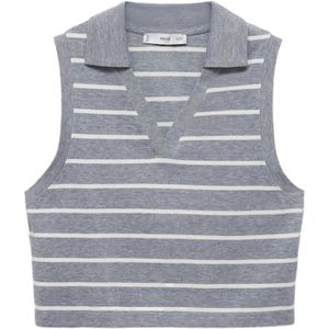 MANGO Top 'POLA-H'  opaal / wit