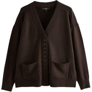 Next Gebreid vest  chocoladebruin