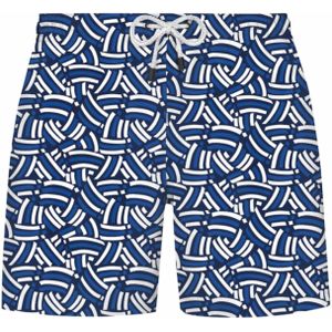 WESTMARK LONDON Zwemshorts 'Geometric'  marine / wit