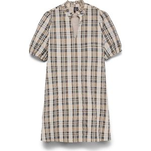 Vmmali - Korte Jurk - Hoge Hals - Lange Mouwen - Pofmouwen - Relaxed Fit