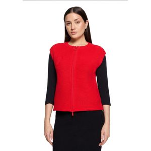 Betty Barclay Gebreid vest  rood