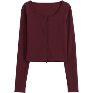 Aim'n Gebreid vest  bordeaux