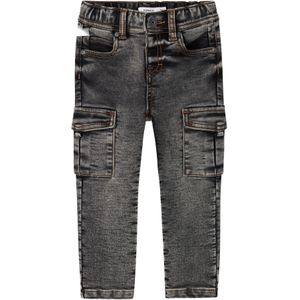 Slim-fit Jeans - Denim - Cargozakken - Verstelbare Taille - Slijtageplekken