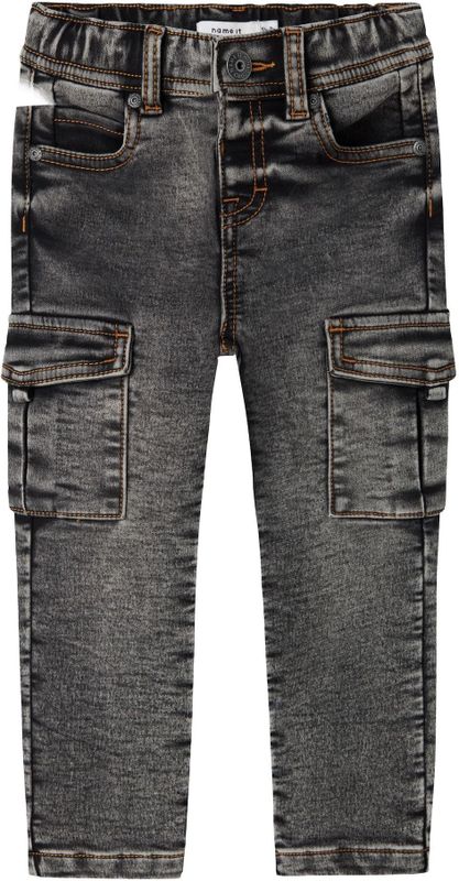 Slim-fit Jeans - Denim - Cargozakken - Verstelbare Taille - Slijtageplekken