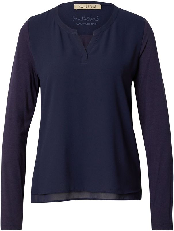 Smith&Soul - Blouse - Donkerblauw - Blouseshirt - Lange Mouw