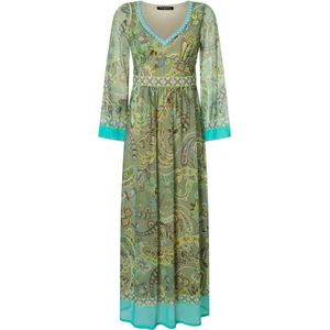 Ana Alcazar Zomerjurk 'Zikora'  turquoise / olijfgroen / kiwi / lila