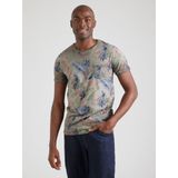 Key Largo - Santa Fe - T-shirt - Navy/Grijs Gemêleerd/Kaki/Rood - Jersey, Ronde Hals, Kwartmouw