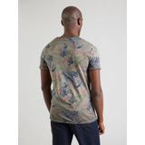 Key Largo - Santa Fe - T-shirt - Navy/Grijs Gemêleerd/Kaki/Rood - Jersey, Ronde Hals, Kwartmouw