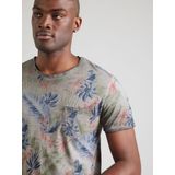 Key Largo - Santa Fe - T-shirt - Navy/Grijs Gemêleerd/Kaki/Rood - Jersey, Ronde Hals, Kwartmouw