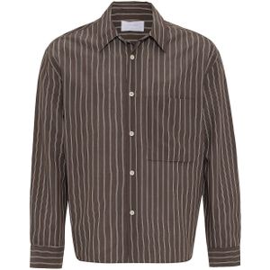 Antioch Overhemd  chocoladebruin / offwhite