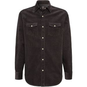 Boggi Milano Overhemd  antraciet