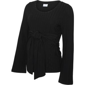 MAMALICIOUS - Shirt - Zwart - Voedingsshirt - Lange Mouw - Slanke Pasvorm