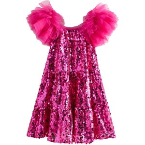 Next - Jurk - Donkerroze - Knielengte - Normale Pasvorm - Kwartmouw