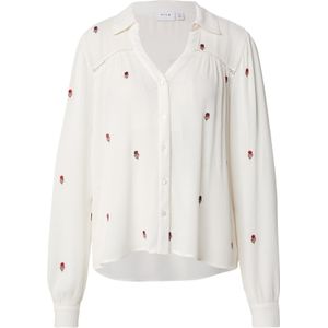 VILA Blouse 'VISAFRA'  ivoor / bruin / grenadine / donkerrood
