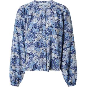 EDITED Blouse 'Jamira'  lichtblauw / donkerblauw / lichtgeel / natuurwit