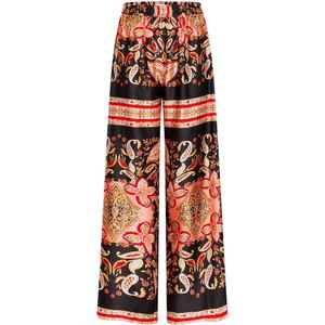 ICHI Broek 'Brigitte'  gemengde kleuren / zwart