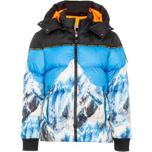 CIPO & BAXX Winterjas  azuur / donkergeel / zwart / wit