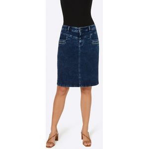 Spijkerrok - Blue Stonewashed - 98% Katoen, 2% Elastaan
