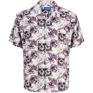 JACK & JONES Overhemd  grijs / antraciet / lila / rosé