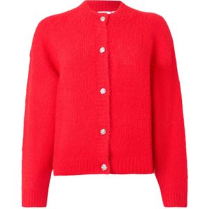 VILA Gebreid vest 'VIMarley'  bloedrood