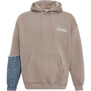 VAMOS CLO Sweatshirt  donkerbeige / blauw denim / wit