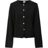 Pcfarie - Gebreid Vest - Ronde Hals - Lange Mouwen - Knoopsluiting