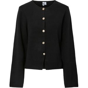 Pcfarie - Gebreid Vest - Ronde Hals - Lange Mouwen - Knoopsluiting