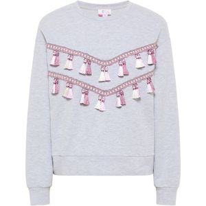 IZIA Sweatshirt  grijs gemêleerd / oudroze / wolwit