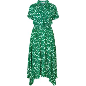 Apricot - Blousejurk - Groen/Wit - Gestippeld - 7/8 Lengte